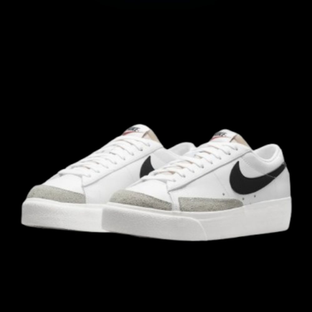 Nike Blazer Low Platform Womens Size 9 White Black